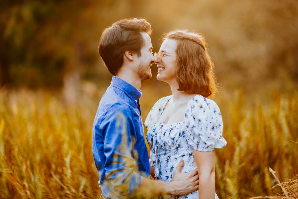 Engagement photo outdoors